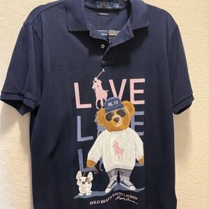 Polo Ralph Lauren Polo Shirt Bear Navy Polo bear Limited Edition Size L